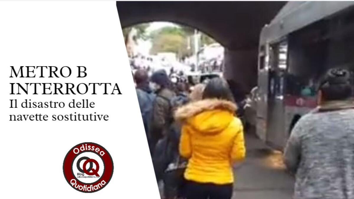 Metro B interrotta: persona sui binari - 