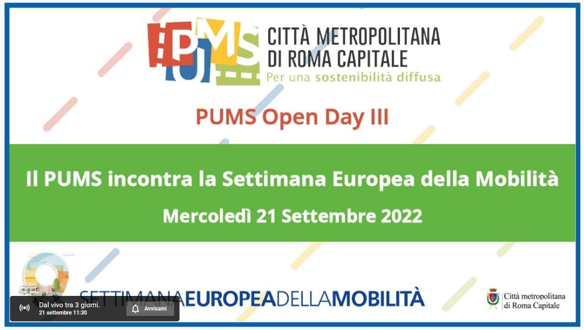 PUMS Open Day III: il PUMS incontra la Settimana Europea della Mobilità - 
