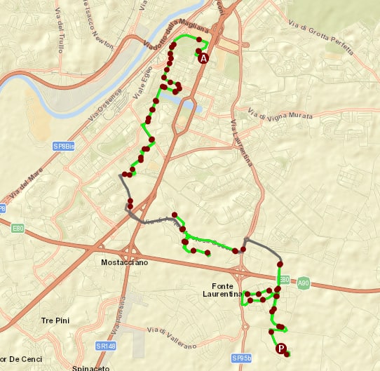 Il nuovo percorso della linea 788
