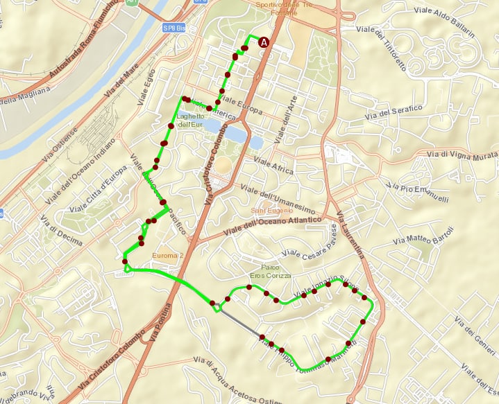 Il nuovo percorso della linea 779