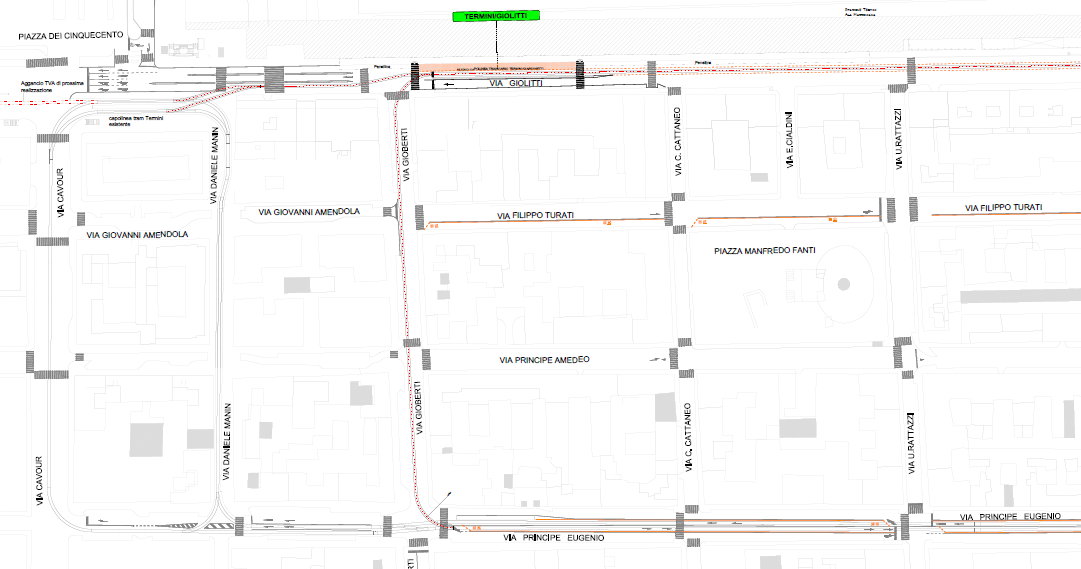 via Giolitti e stazione Termini