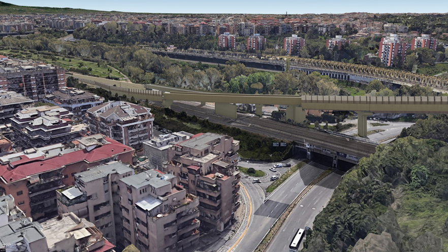 Viadotto su via dei Prati Fiscali