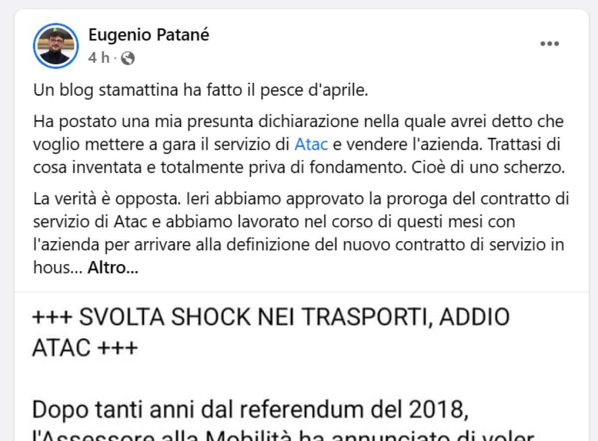 A proposito del pesce di Aprile - 