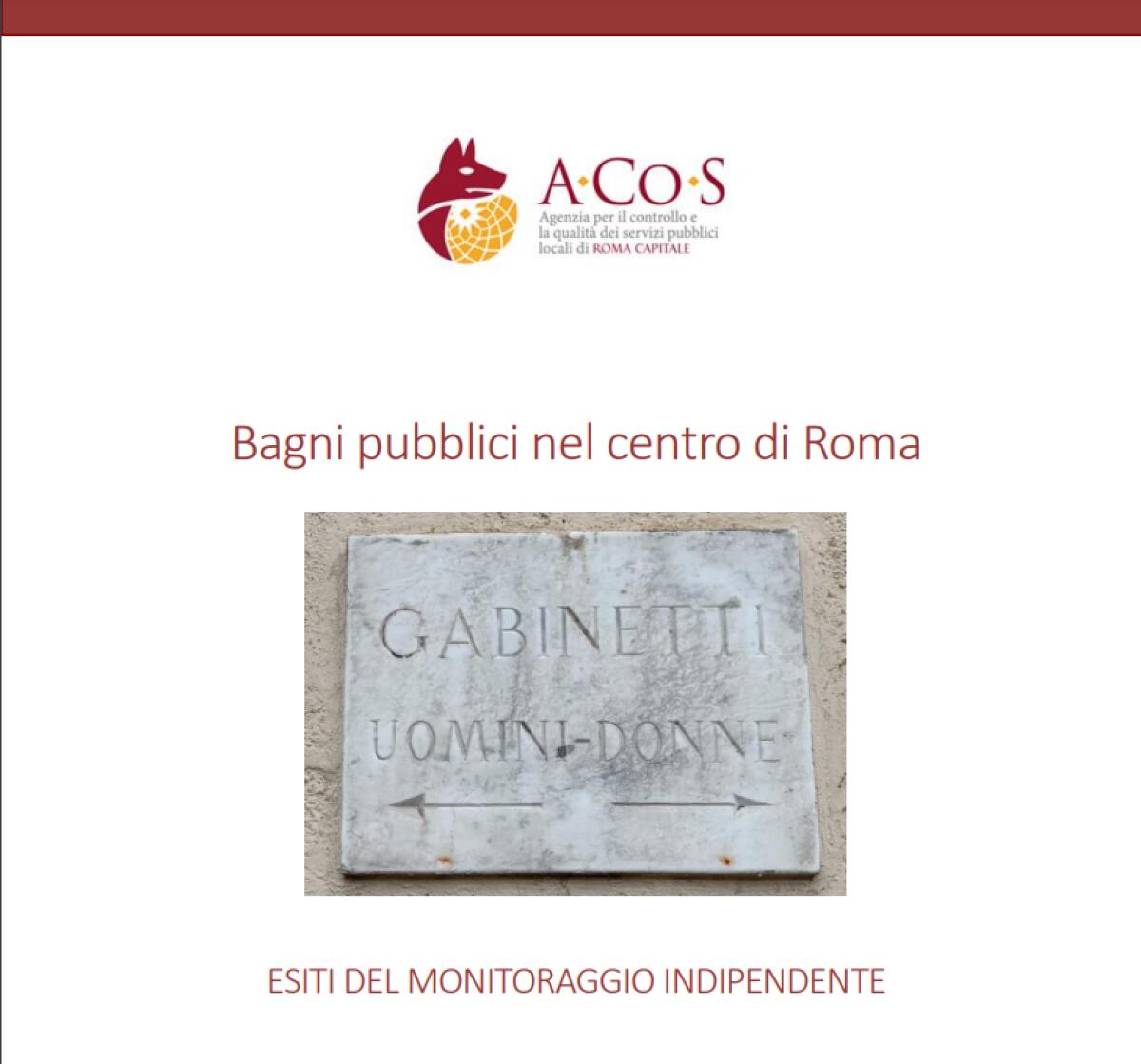 Monitoraggio bagni ACoS, boccia senza appello i servizi delle metro - 