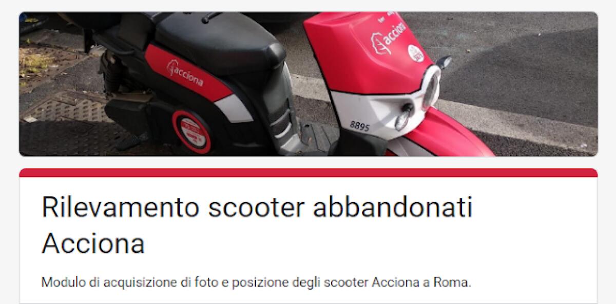 Gli scooter abbandonati di Acciona, parte il censimento - 