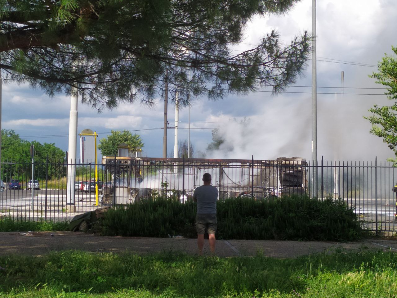 Flambus: a fuoco un bus Roma TPL a largo Labia