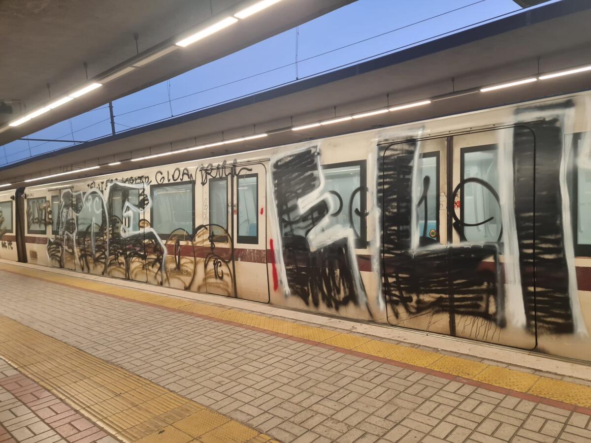 Roma-Lido: Un altro treno vandalizzato dai writers - 