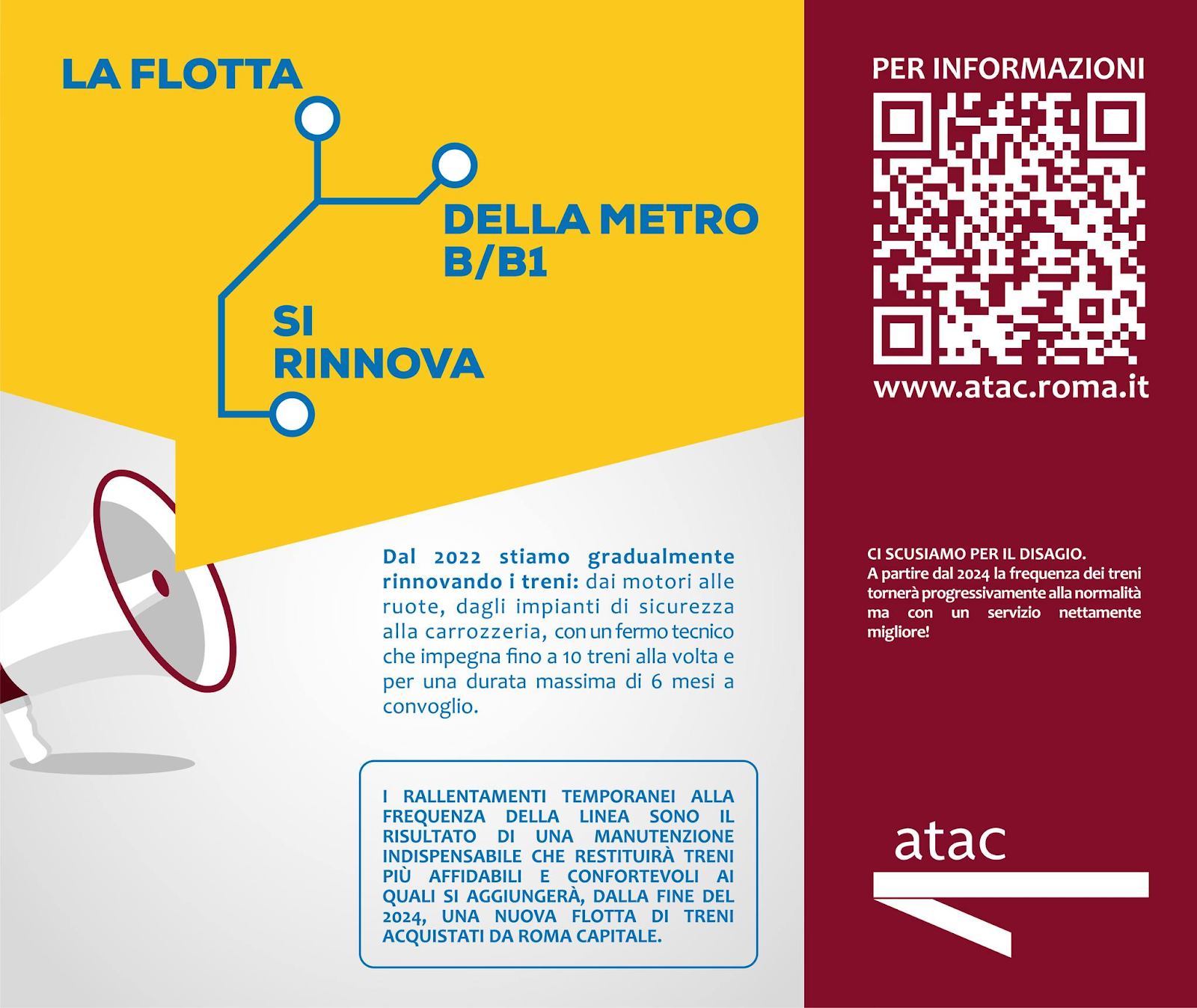 ATAC: in Metro B frequenze migliori solo nel 2024