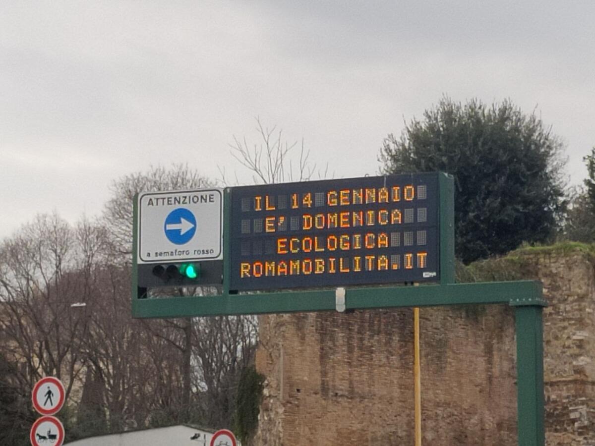 Domenica ecologica: il 14 gennaio stop alle automobili - 