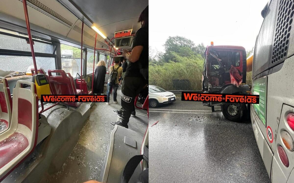 Roma TPL: un bus si scontra lateralmente con un tir - 