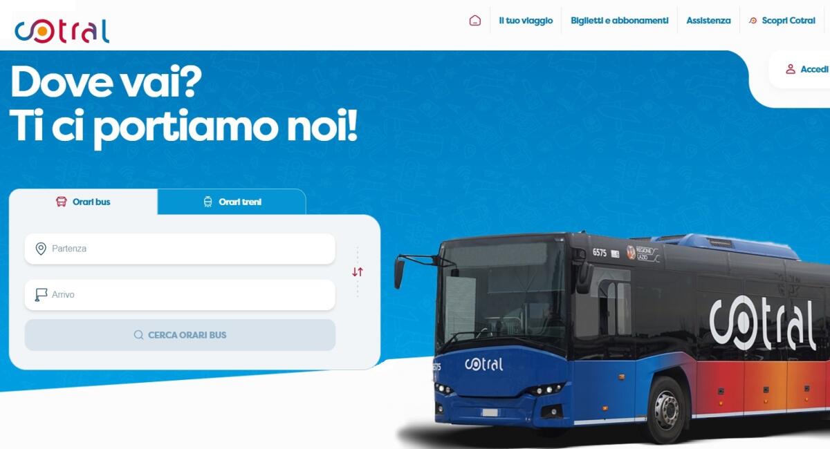 Cotral: attivo il nuovo sito web - 