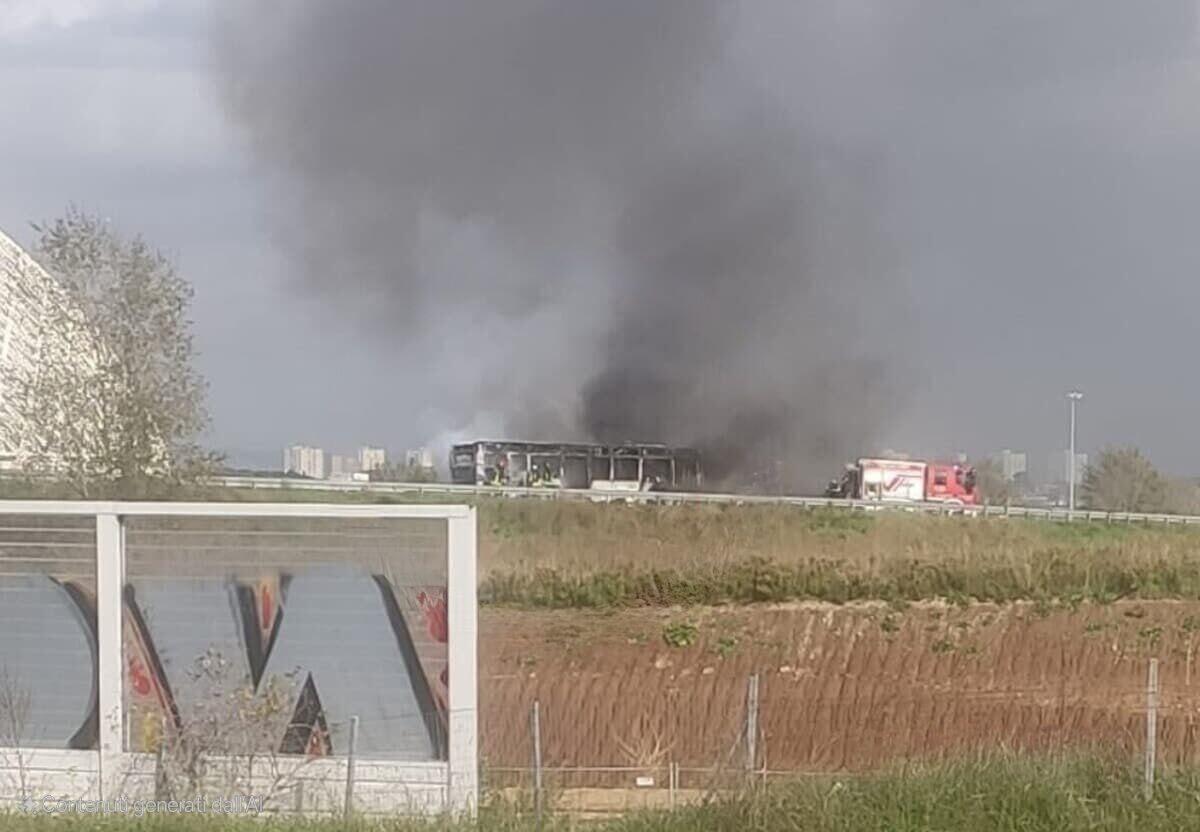Atac: a fuoco un autobus a Tor Vergata. Era in servizio dal 2004 - 