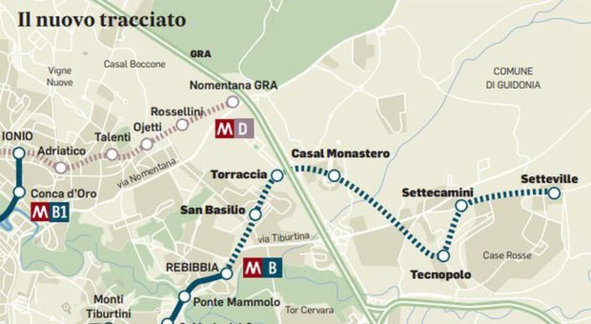 Metro B: spuntano 44 milioni per il prolungamento fino a Setteville - 