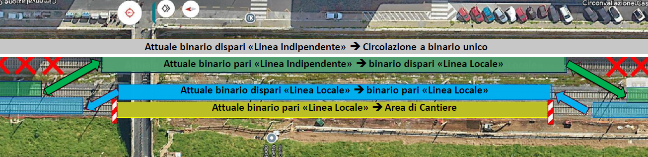 assetto temporaneo binari pigneto