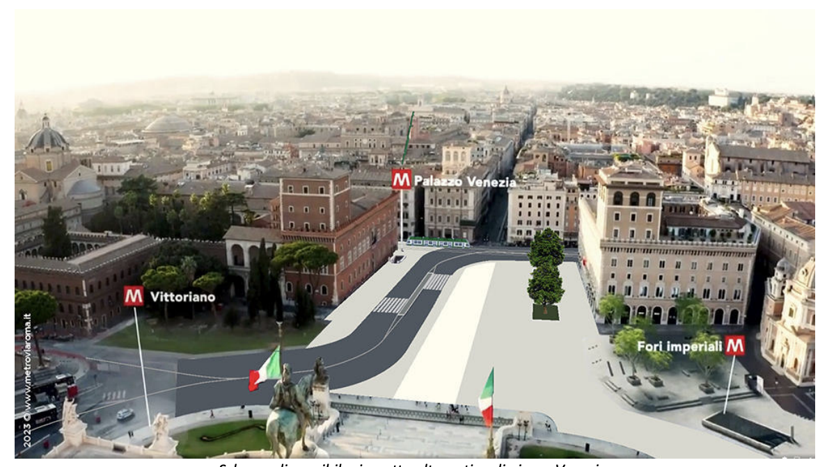 Metro C: Gualtieri apre al concorso d'idee per il rifacimento di piazza Venezia