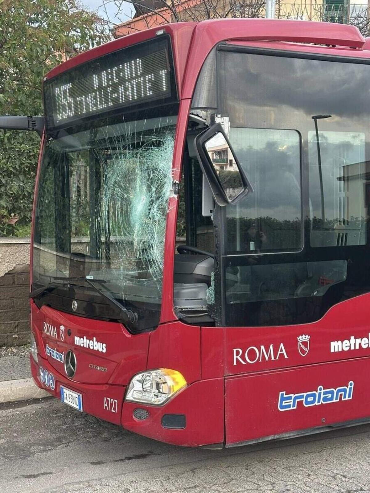 Rete bus periferica: bus viene colpito da un palo della luce a Castelverde - 