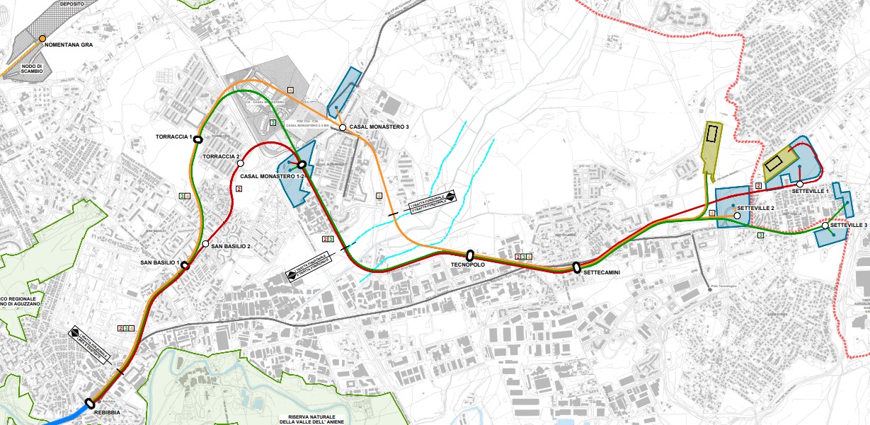 Metro B: la scelta del percorso Rebibbia-Casal Monastero-Setteville