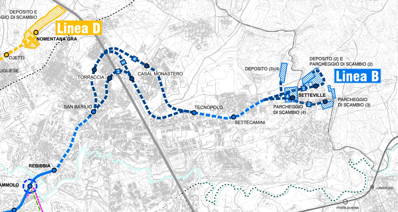 Metro B: la scelta del percorso Rebibbia-Casal Monastero-Setteville