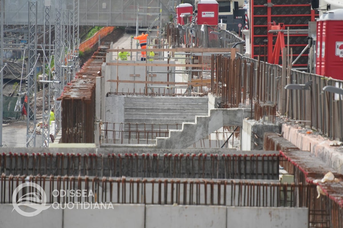 Pigneto FS: la stazione prende forma, spuntano le scale della banchina - 