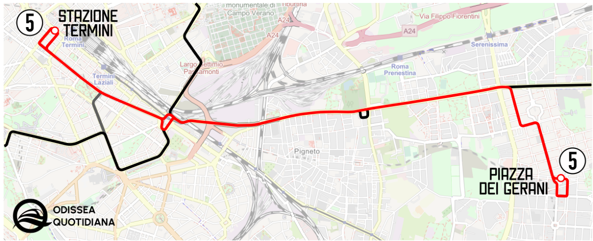 #tram #mappa #linea5