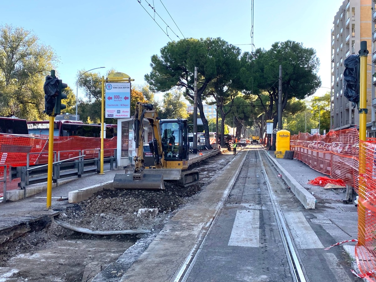 Tram: partono i lavori di sostituzione dei binari tra largo Preneste e largo Telese - 
